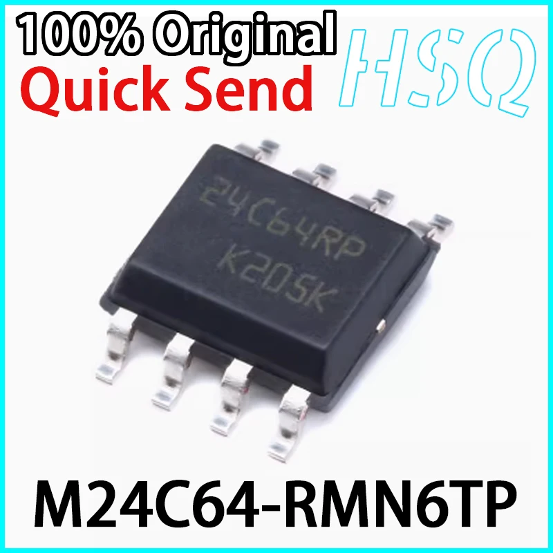 

10PCS Original M24C64-RMN6TP Screen Printed 24C64RP SOIC8 Memory Chip Brand New in Stock