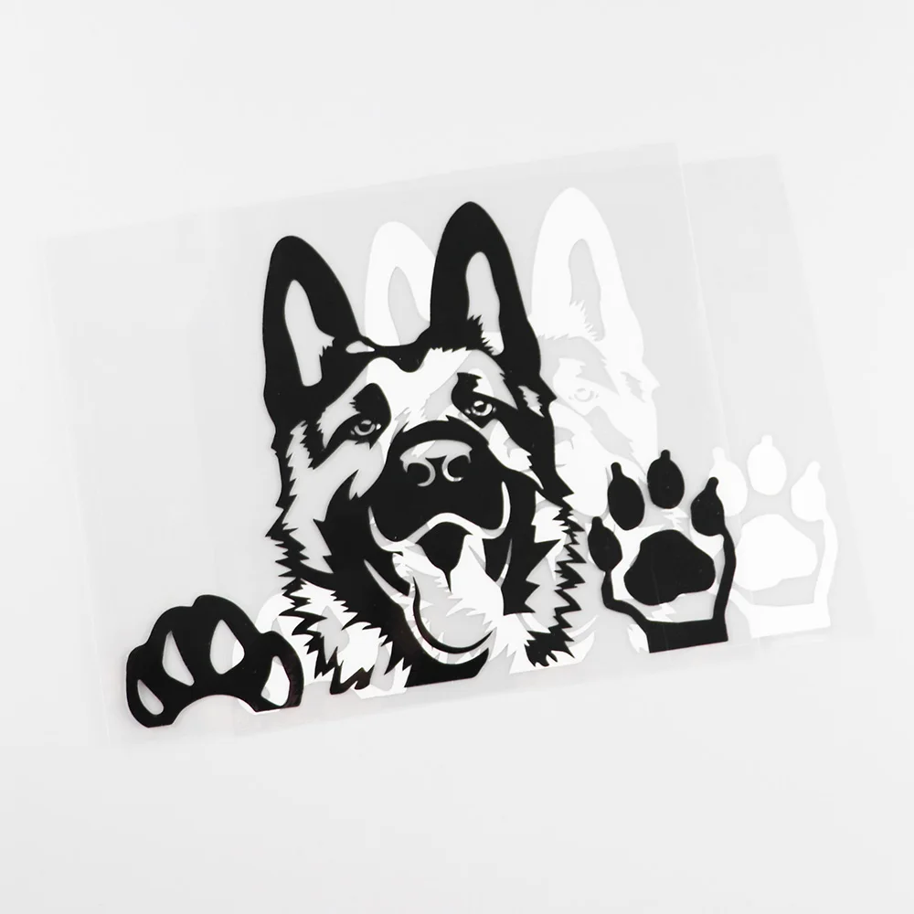 Jpct personalized decoration German Shepherd Dog Art Decal for RV, bumper waterproof Vinyl Car Sticker 15.6cmx12.3cm