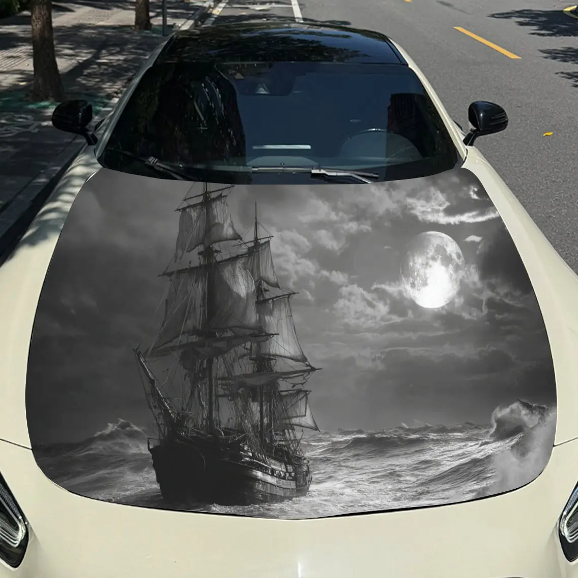 سفينة الإبحار على البحر زيادة غطاء السيارة ملصقات الفينيل حماية سطح السيارة ملصق تزيين السيارة غطاء الفينيل يلتف Waterpro