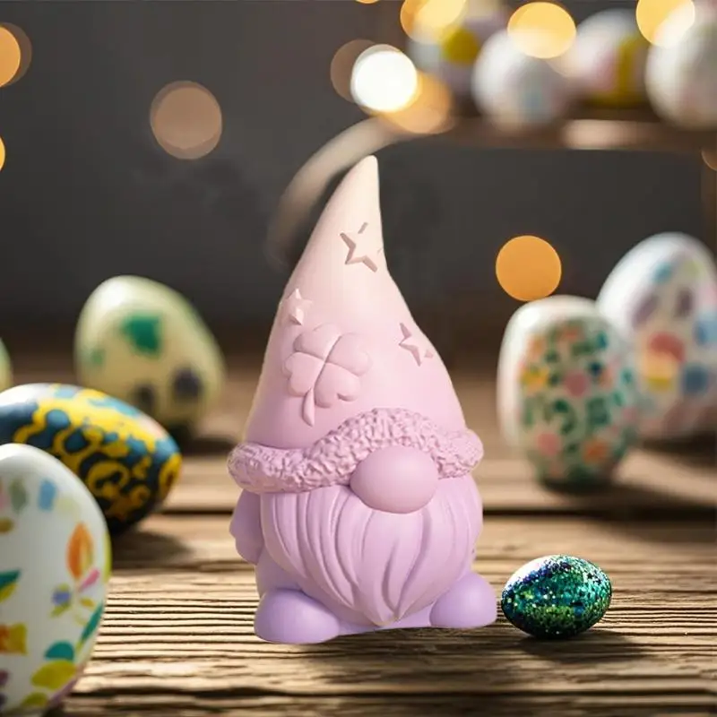 3D Candles Silicone Molds Easter Gnomes Carving Art Aromatherapy Plaster Fondant Candle Making Wax Resin Casting Moulds