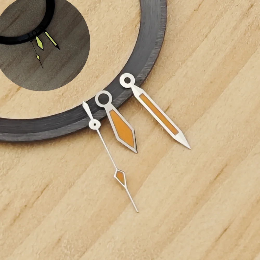 Ponteiro Relógio de Mergulho Luminous, Solid Center Shaft, C Factory, Water Ghost, Amarelo, Suíça, 2824, 2836