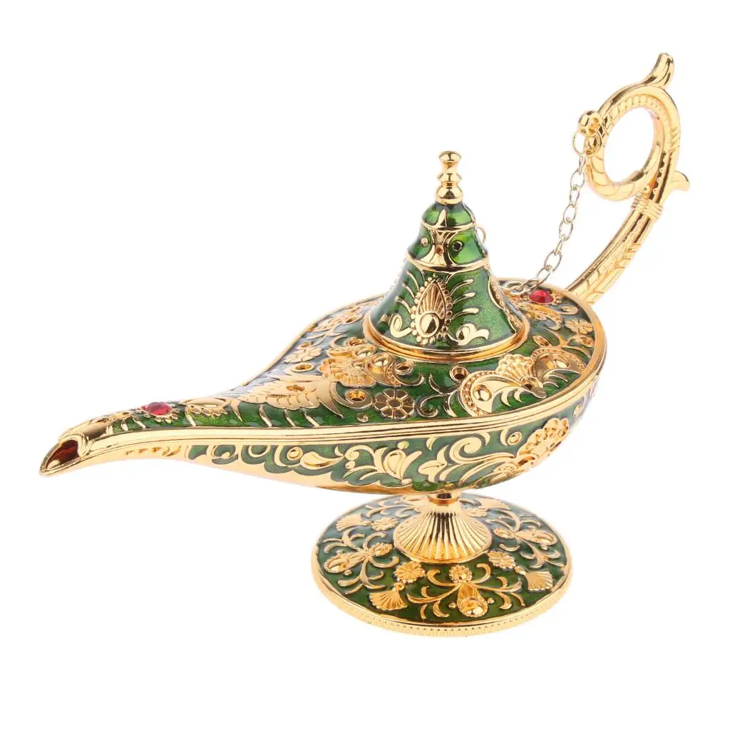 

Лампа Аладдина Декор Лампа OiL Украшение Ретро Масляная Лампа Украшение Зеленый