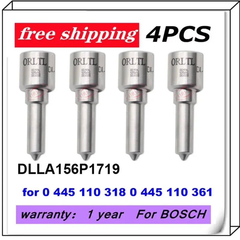 

4PCS Diesel Injector Nozzle DLLA156P1719 DLLA 156 P 1719 for Injection 0445110318 0445110361 0433172054