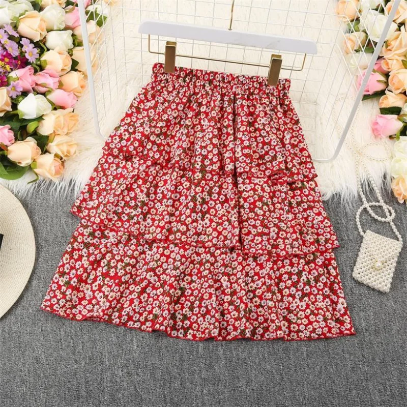 Chiffon Women's Skirt Plaid Silk Pleat Satin Skirts for Woman Pleated Y2k Casual A Line Luxury Harajuku Vintage New In V Clothes