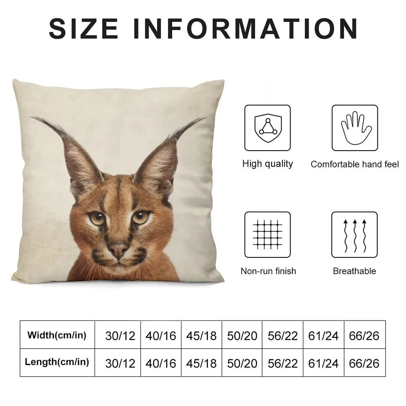 Caracal Cat Art, Savanna Animal Portrait Throw Pillow Decorative Cushions For Living Room christmas ornaments 2025 pillow