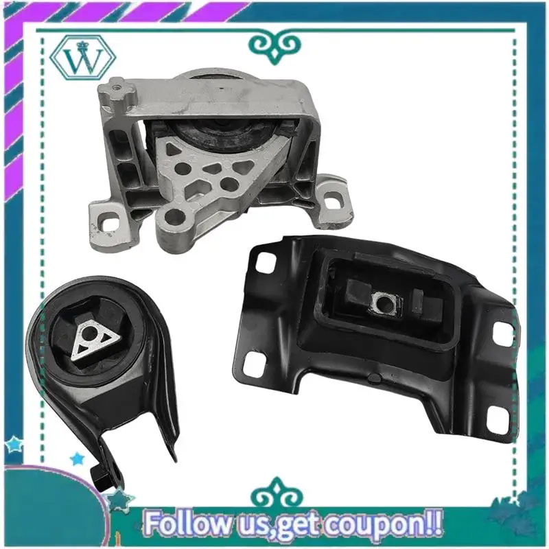 AA92-3PCS Kit Dudukan Mesin BP4K-39-040 BP4K-39-060 BP4N-39-070 untuk Mazda 3 (1.6) 2006-2003 Bagian Brac Karet Pemasangan Transmisi