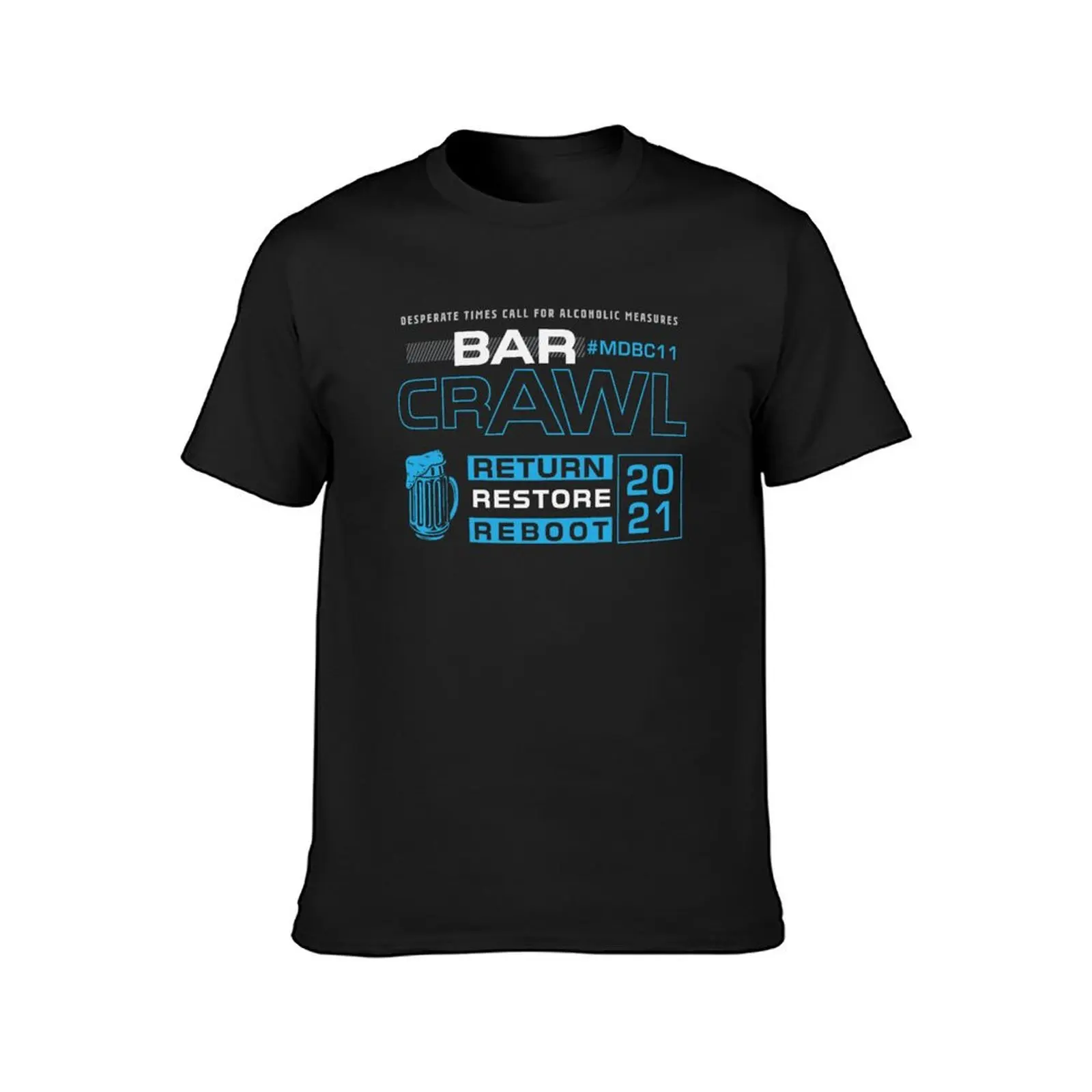 BAR CRAWL Graphic Tee 2021 T-Shirt Blouse blacks mens graphic t-shirts