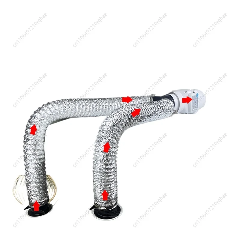 

Dual-Outlet Silent Exhaust Fan: 2-in-1 Ventilation for Bathrooms/Hotels (110mm PVC Duct Compatible)