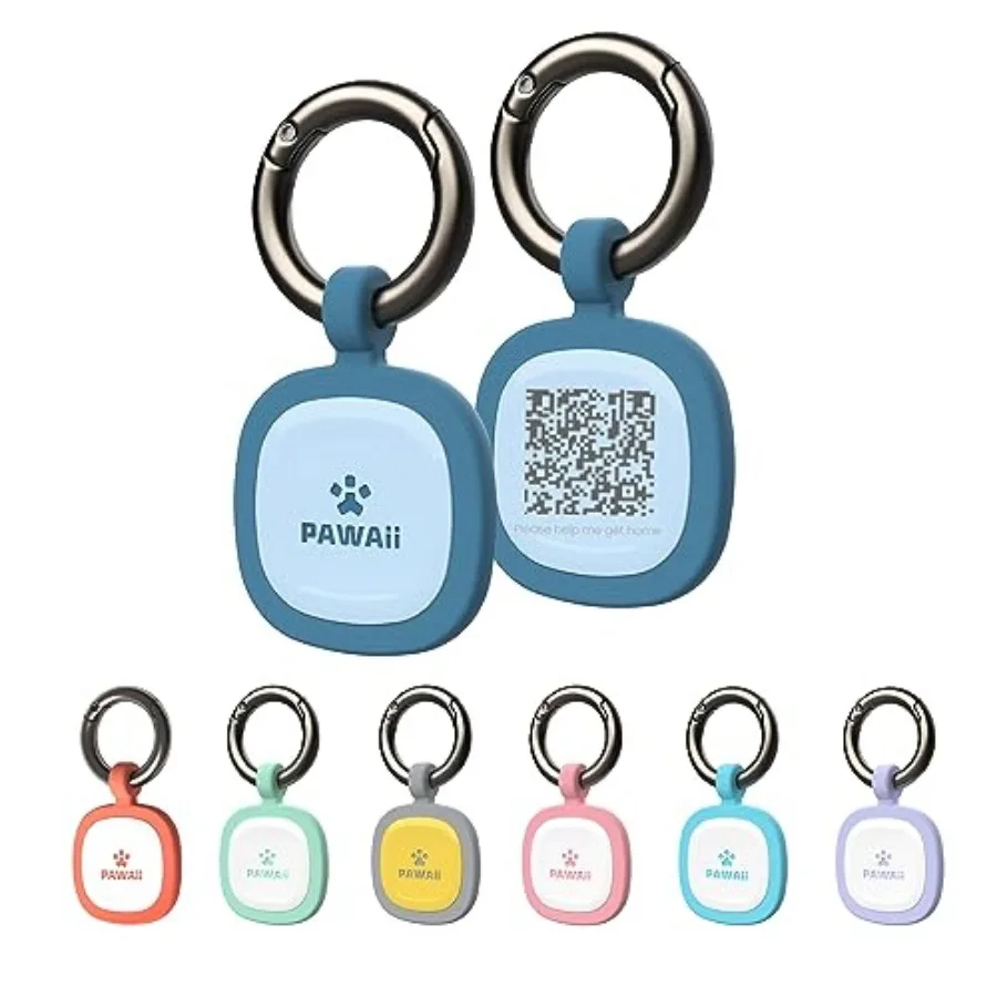 Dog ID Tag, Silent Silicone QR Code Tag, Scan Alerts, No App, 1 Pack Updatable online profile, emergency contacts, no subscript