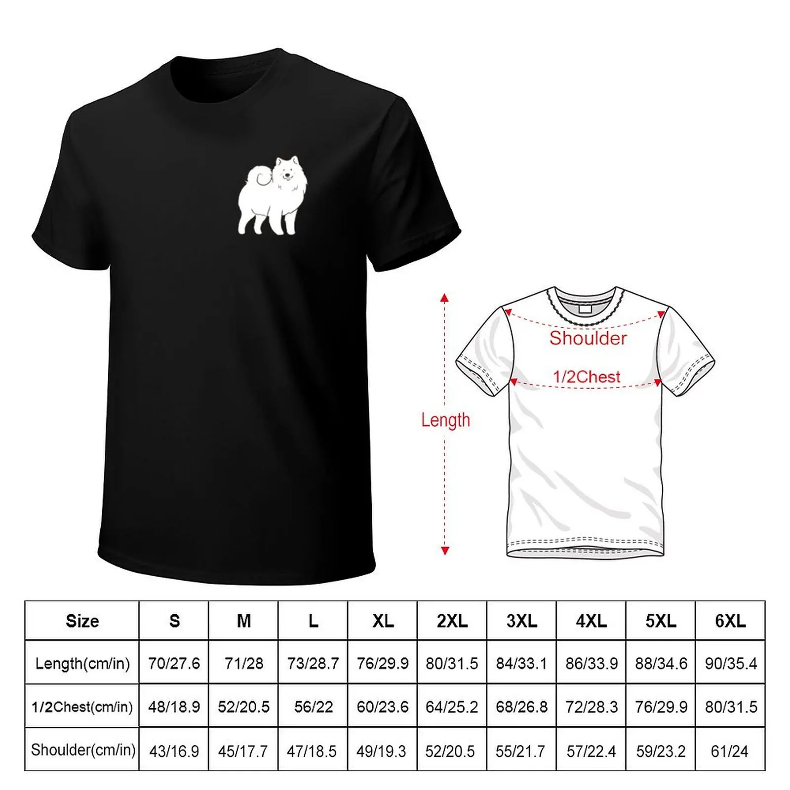 Cute samoyed dog illustration T-Shirt Ultra Soft Breathable Tee Top
