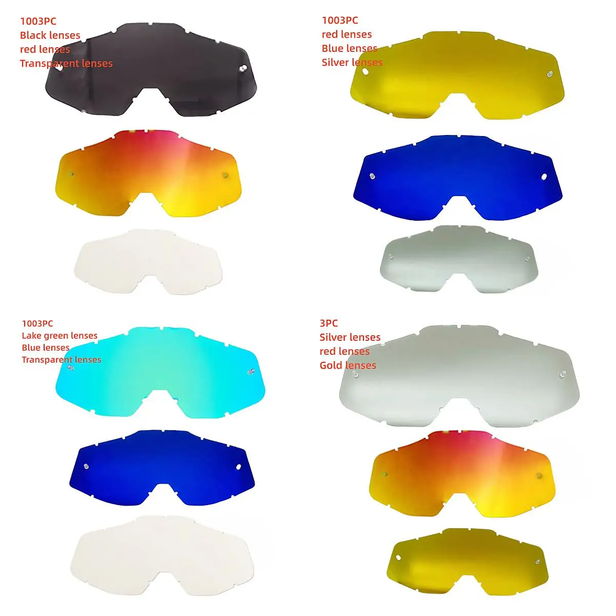 Motorcycle spare lenses, high-definition lenses, spare parts，MX lenses, off-road vehicle, helmet, skiing, motorcycle, dirt bike