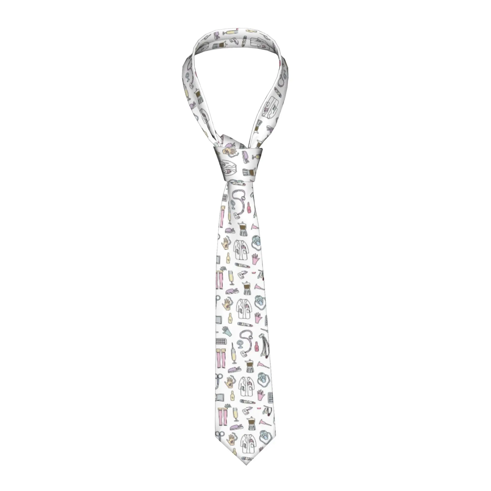 

Галстуки для медсестер и врачей, 8 см, узкие, шелковые, аксессуары для офиса и свадьбы