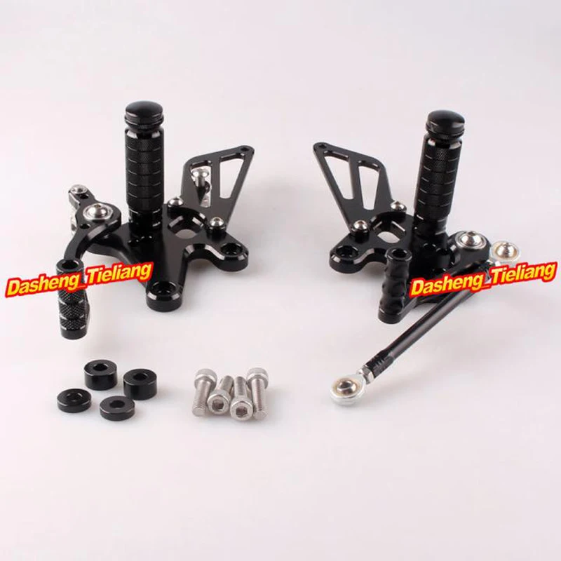 Motorcycles Adjustable Footpegs Rear Set Foot Rest Peg For Kawasaki EX250 2008 2009 2010 2011 2012 1Pair Aluminum Alloy