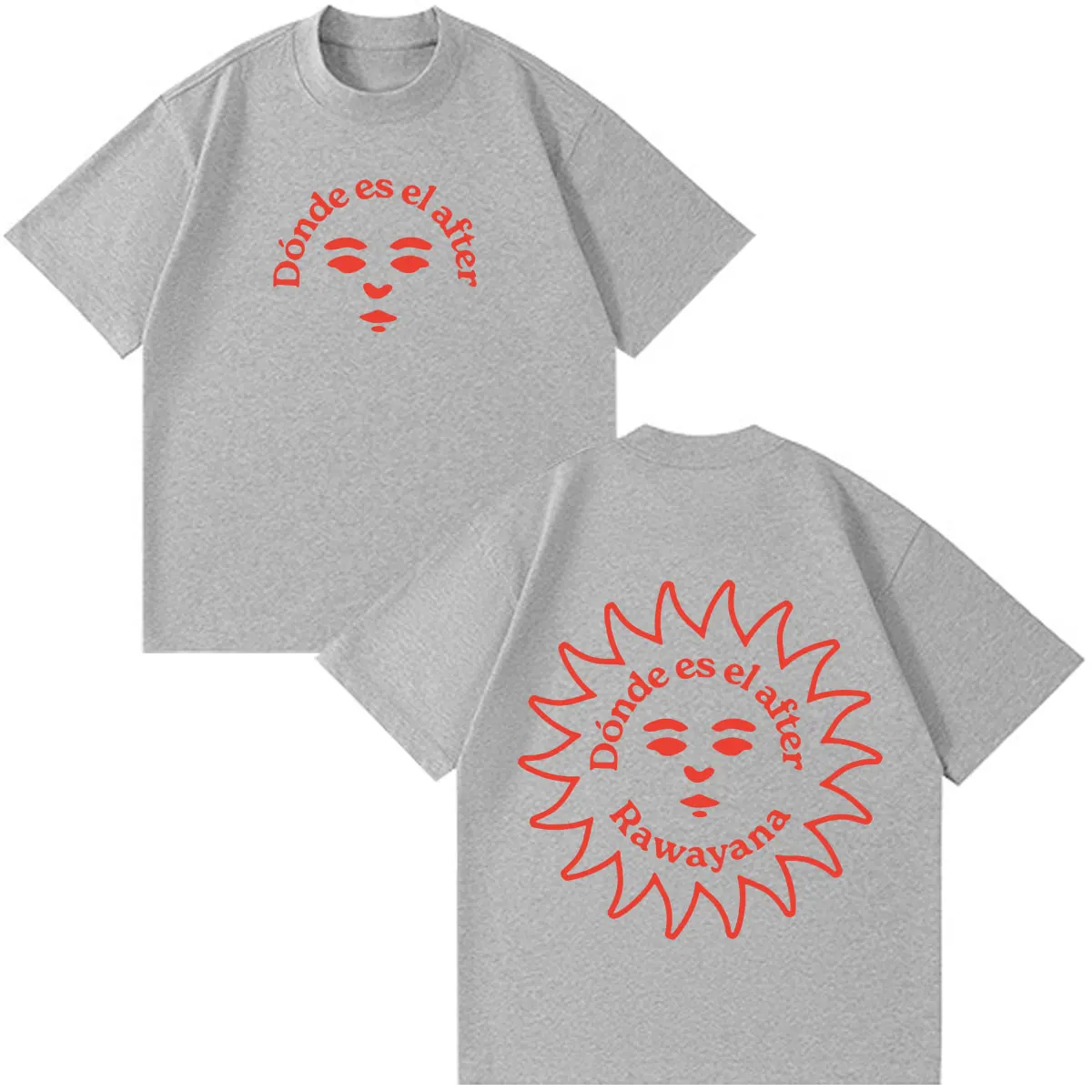 Rawayana: Wo ist das After? Album Merch T-Shirt für Herren und Damen, modisches T-Shirt, Sommer, kurzärmelig, Baumwolle, locker, übergroß – Detail 6