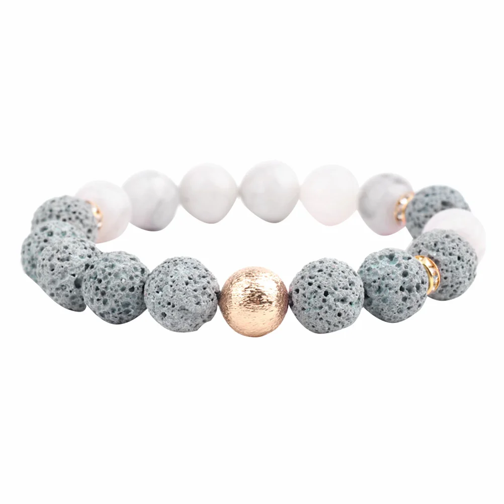 

Lava Stone Bracelet Natural Agate Durable Perfect Gifts Birthdays Weddings Yoga Safe High End Volcanic Stone Bead Wrist Chain