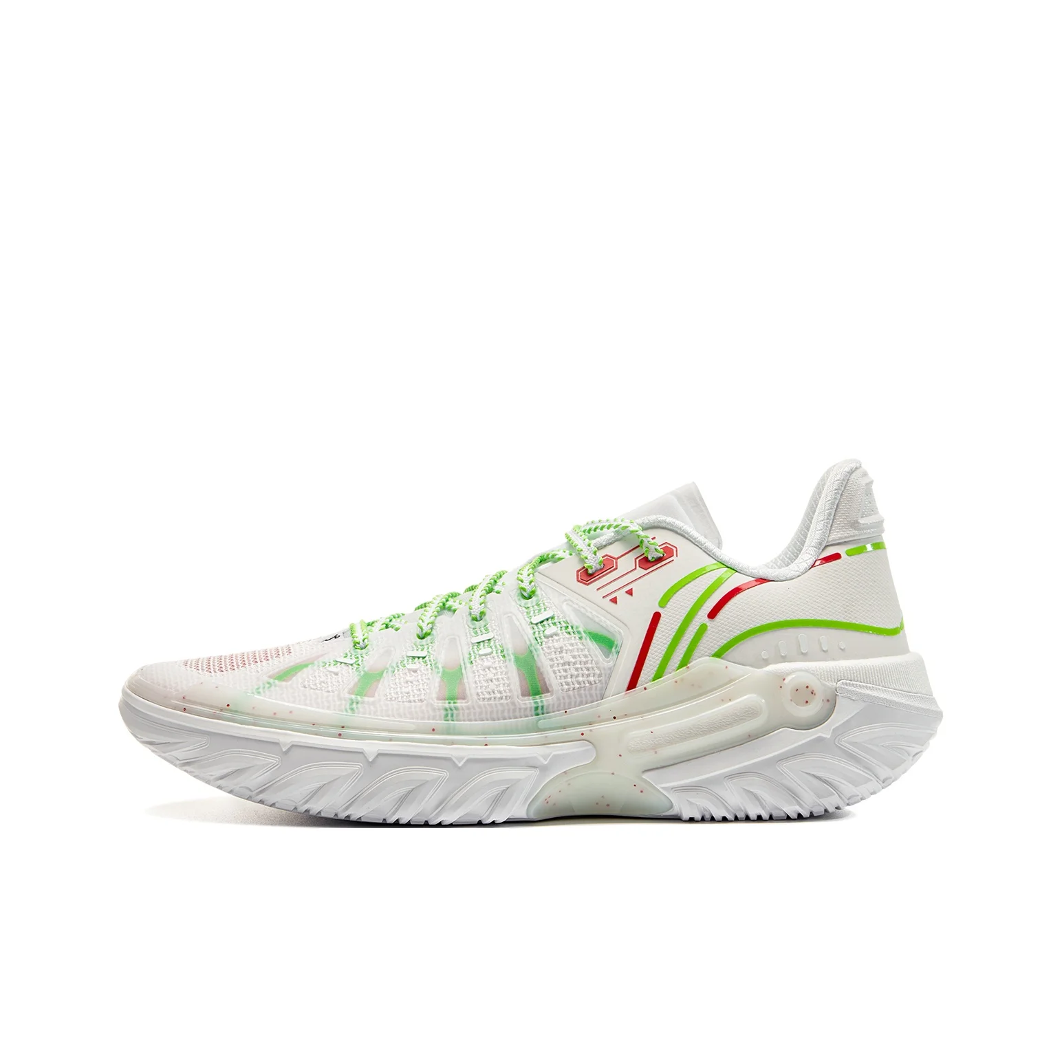 Li Ning Jie Ao 2 Low top Outdoor Basketball Shoes Men's White Green ABFV013-4