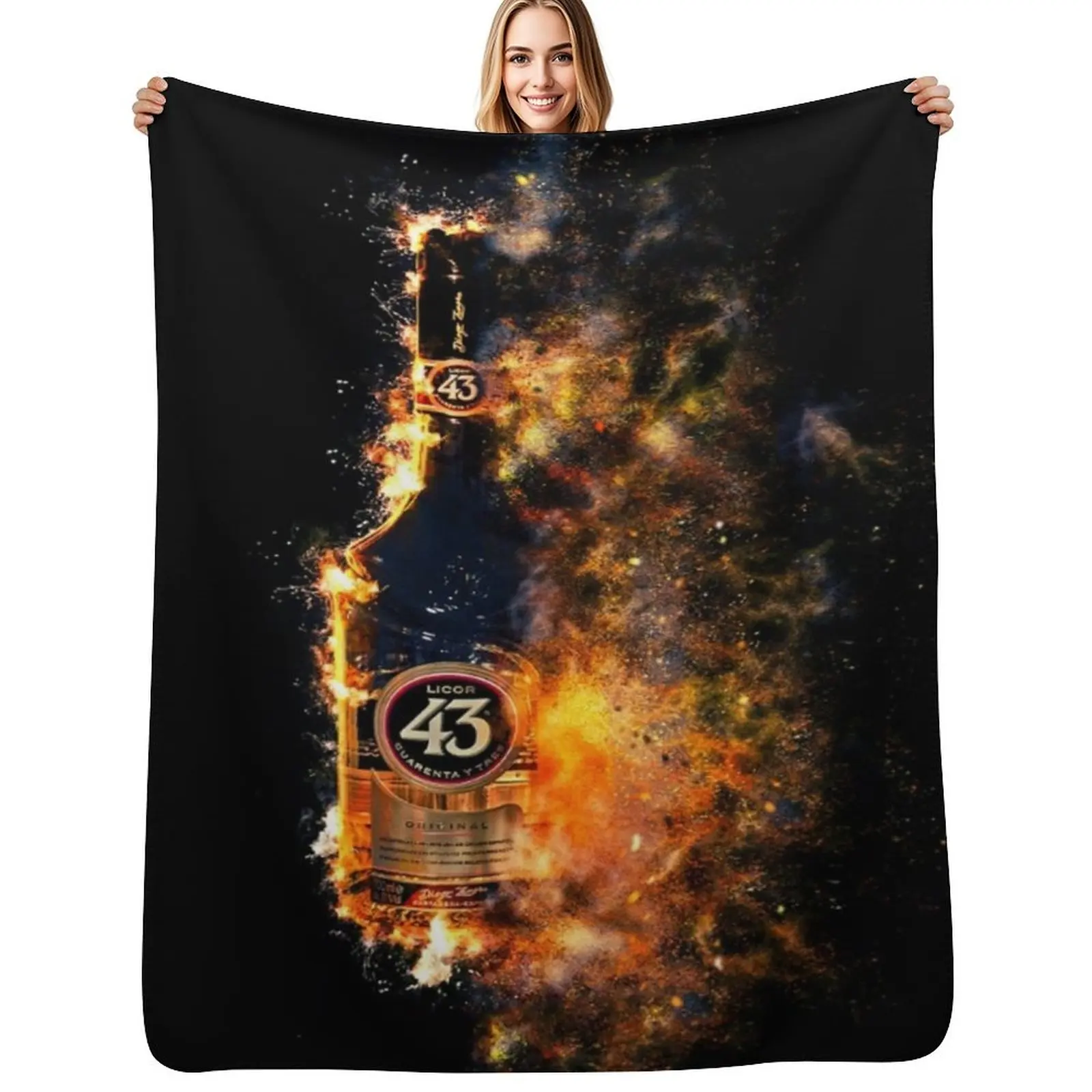 Licor 43 on fire (quarante i tre) Throw Blanket Quilt Blankets For Bed Nap Blankets For Sofas Heavy For Baby Blankets