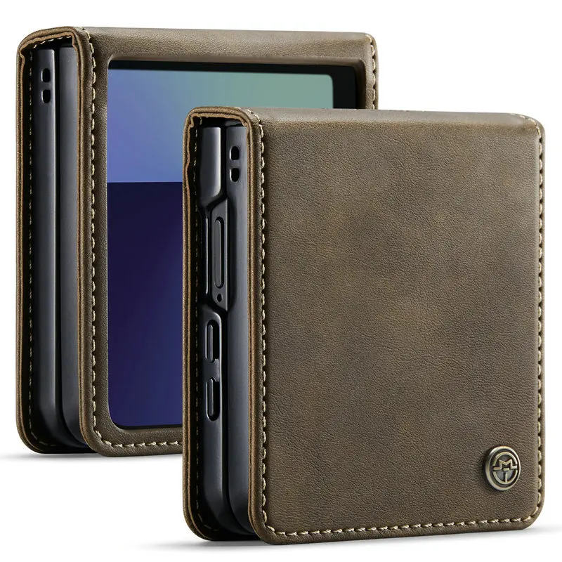 Para Samsung Galaxy Z Flip 7 5G 2025 Funda de lujo libro clásico Funda Samsung Z Flip 7 Funda teléfono Galaxy ZFlip 7 Flip7 Funda de cuero