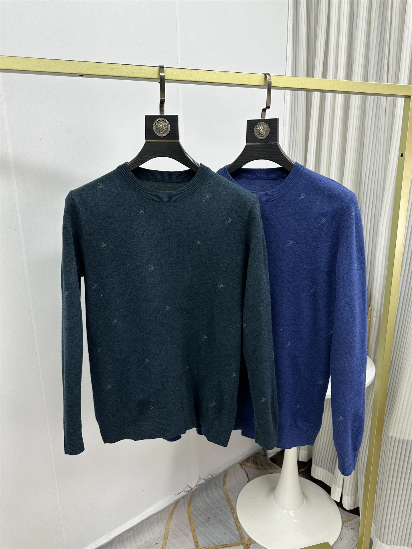 

Теплый вязаный свитер с длинным рукавом и круглым вырезом для мужчин, повседневный базовый слой, модный, для поездок на работу, из полиэстера.