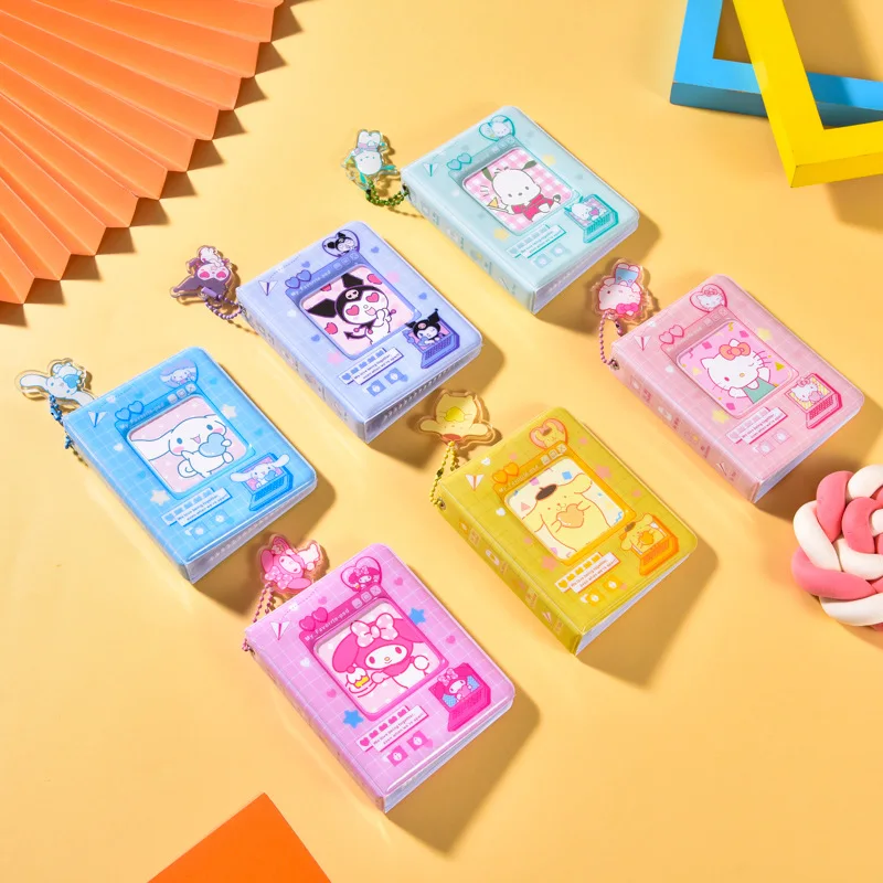 

3Inch Hello Kitty Card Album Photo Card Storage Holder Collect Book Kuromi Cinnamoroll Card Binder Mini Photocard Organizer Gift