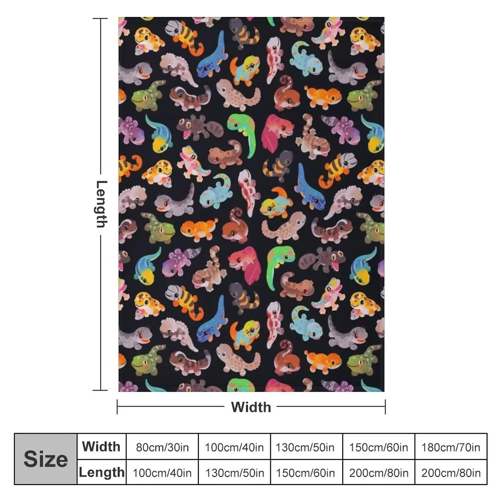 Gecko Throw Blanket couch cozy soft plush fuzzy picnic outdoor blanket