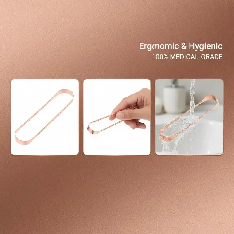 Oral Tongue Cleaner 2 Pack Metal Scraper for Men Women Stainless Steel Brush Reduces Breath Odor Ergonomic Easy CleaningHotsale