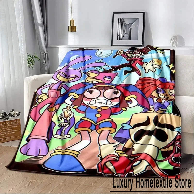 THE AMAZING DIGITAL CIRCUS Cartoon blanket Warm Flannel blankets Soft Cozy Blanket Sofa Travel Blanket bed linings Birthday Gift