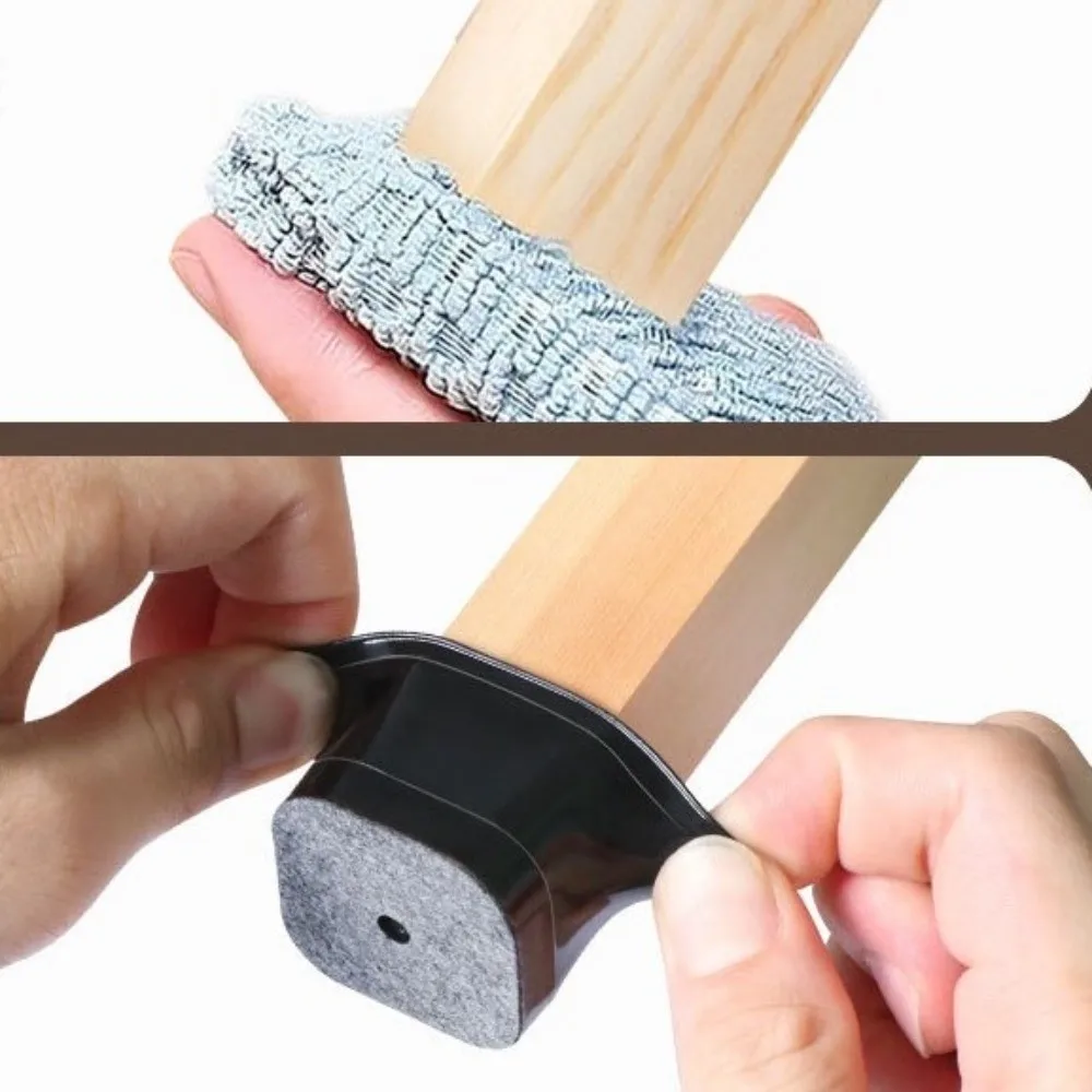 1/8pcs Anti-Scratch Chair Leg Floor Protectors Non-Slip Scratch-Resistant Furniture Leg Pads Square Shape Self-Adhesive
