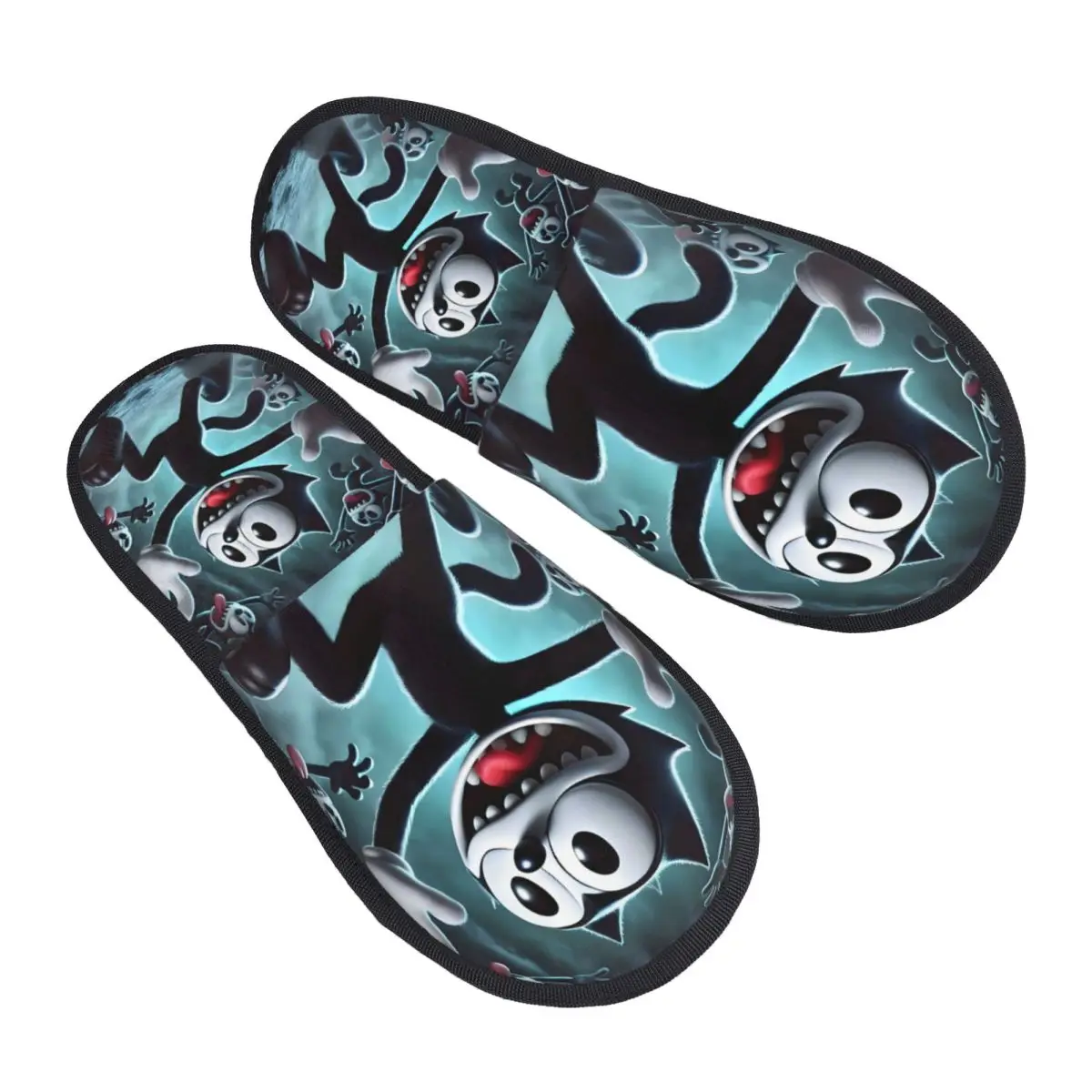 

Женские домашние тапочки с принтом Felix The Cat House, мягкие теплые забавные милые пушистые тапочки из пены с эффектом памяти в стиле аниме, домашняя уличная обувь