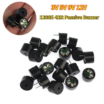 10pcs 12085 Passive Buzzer 3V 5V 9V 12V ทั่วไปใช้ Mini Piezo Buzzers ชุด 12 มม.x 8.5 มม.42R ความต้านทาน,สําหรับ Arduino