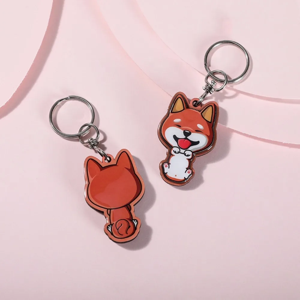 Cartoon Cartoon Animals Key Chain Schnauzer Chihuahua Pet Pendant Key Ring Ornament Pendant Shiba Inu Keychain Pendant Girls