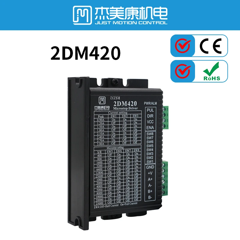 2DM420 Microstep Motor Driver 36VDC 3A Adjustable Stepper Motor Driver for Nema17 CNC Machines And 3D Printers with HISU Tunner