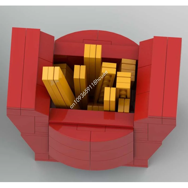 455pcs MOC Burger & Fries Building Blocks Christmas Gift Inspiring DIY Creative Education Architecture for Skilled Fans