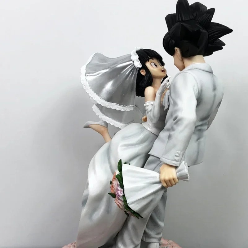 Bandai Seven Dragon Ball Wukong&qiqi Wedding Dragon Ball Love White Wedding Scene Handmade Model Wedding Gift Decoration