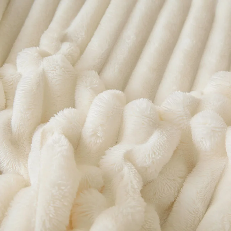 لينة الدافئة أفخم واقي المرتبة غطاء سميكة الحليب المخملية مخطط المجهزة ورقة رقيق غطاء سرير فاخر 1 قطعة التوأم الملكة الملك الحجم #6