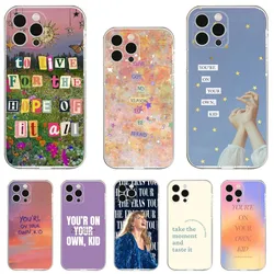 Taylor Merch Black You Are on Your Own Kid Transparent Cover, For iPhone 13, 14,13,12,Mini,11,Pro,Max,Plus,X,XR,XS,8,SE,2020