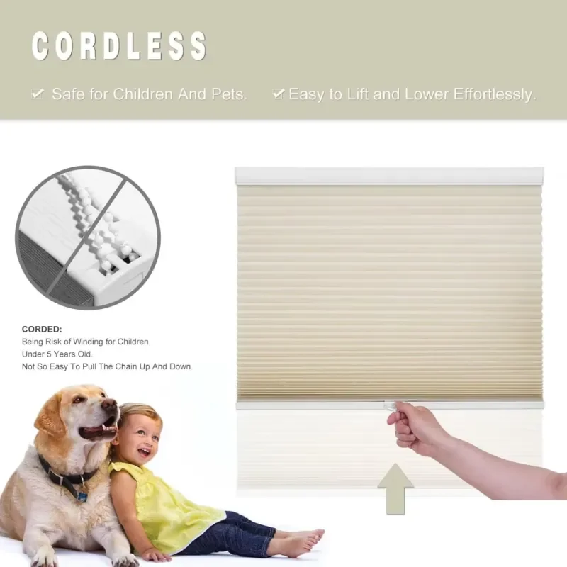 Fortune Filter Cordless Honeycomb Honeycomb Blinds Insulated 25 mm Indoor Windows