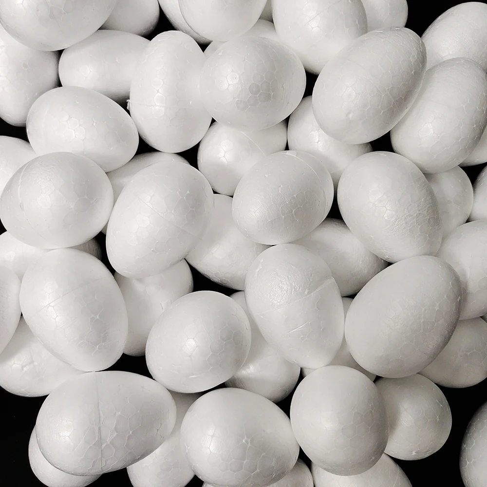 20/50 Stück Bemalbare Schaum-Ostereier für Kinder DIY Weiße Eier Kreatives Ostergeschenk Bastelbedarf Osterdekoration für Zuhause 2026 – Detail 4