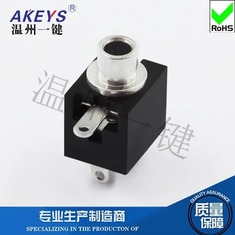 10PCS PJ-201 headphone connector 2.5mm Stereo mother base 3-pin round hole power mono audio socket socket