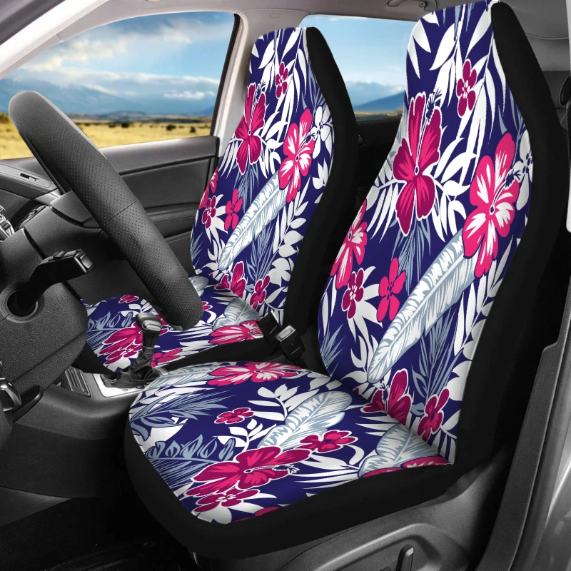 2pcs Car Seat Covers For Front Seats Only Auto Interior Decor Tropical Floral Car Seat Covers Breathable Vehicle Cushion Covers