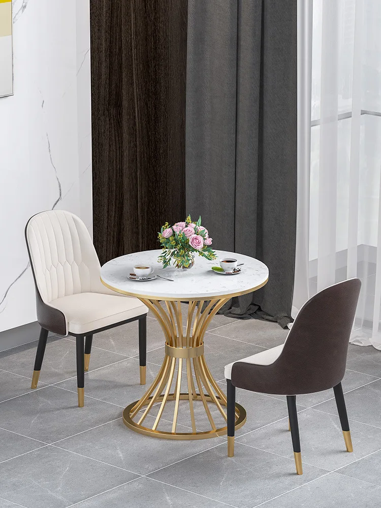 

Milk tea shop, marble, small round table, light luxury, negotiation, tables and chairs, combination, cafe, rock slab,