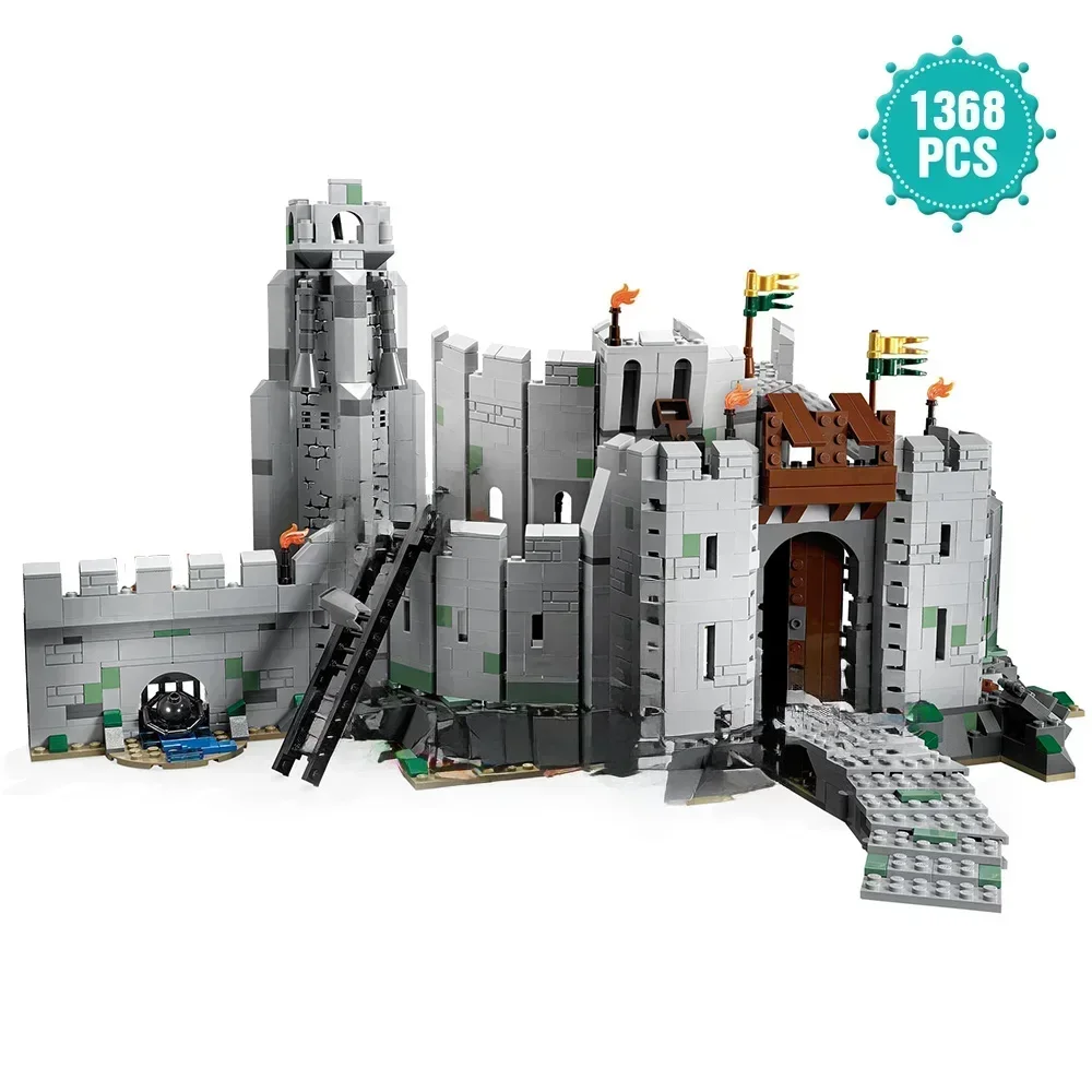 Middeleeuws Kasteel Compatibel 9474 Helm's Deep Battle Bouwstenen Model Kinderen Volwassen heer Bricks Model Speelgoed Set Gift 1368 stks