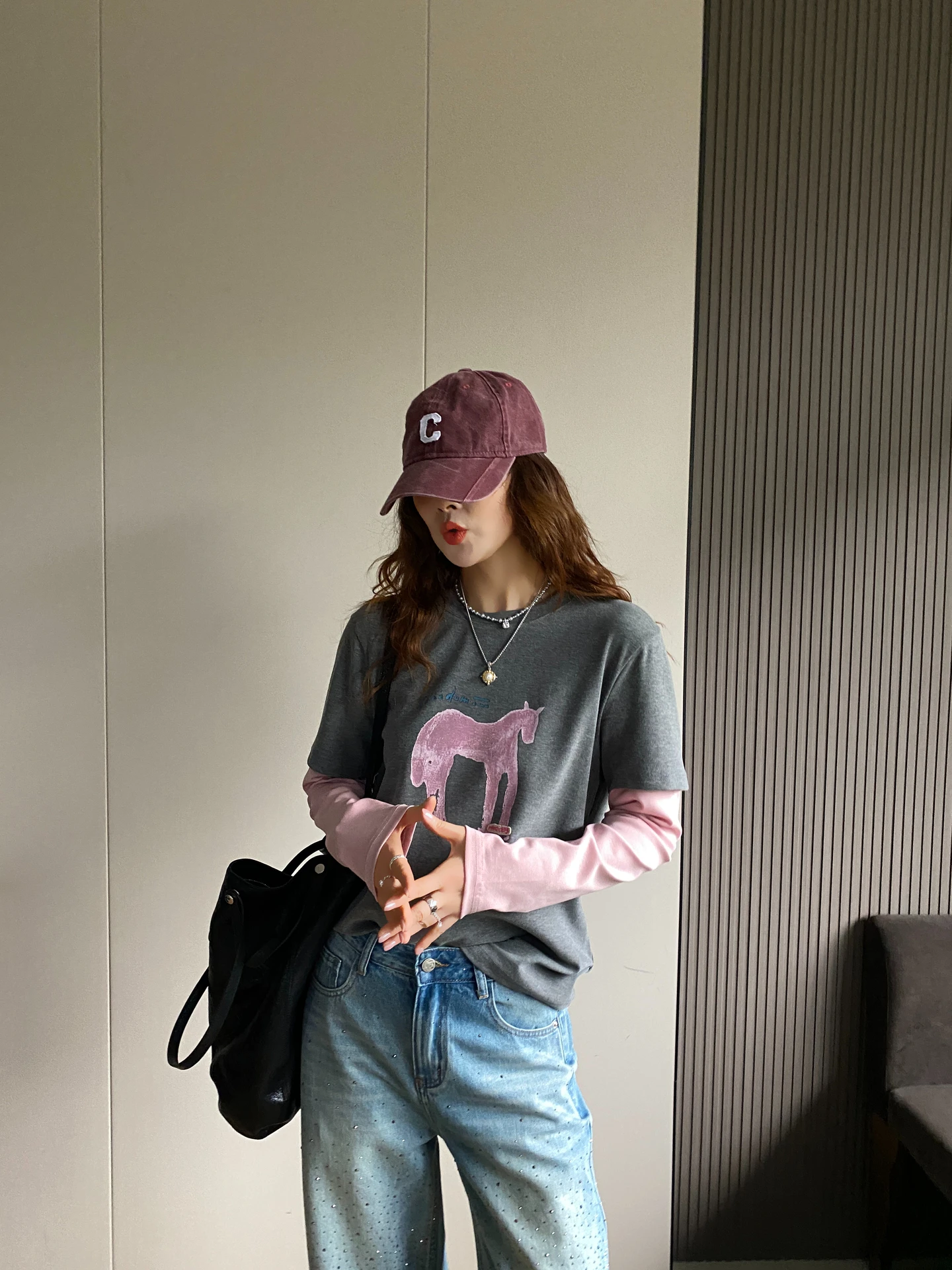 

Spring 2026 Women's Long Sve T-irt Casual Sle Base Layer irt Color Blo Print Comfortable Soft Cotton Top