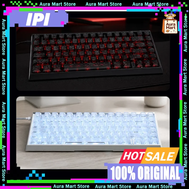 IPI FLASH75 Pro Magnetic Switch Wired Gaming Keyboard RT0.01 HIFI Mechanical Keyboard CNC Aluminum Case for Gamer Keyboards