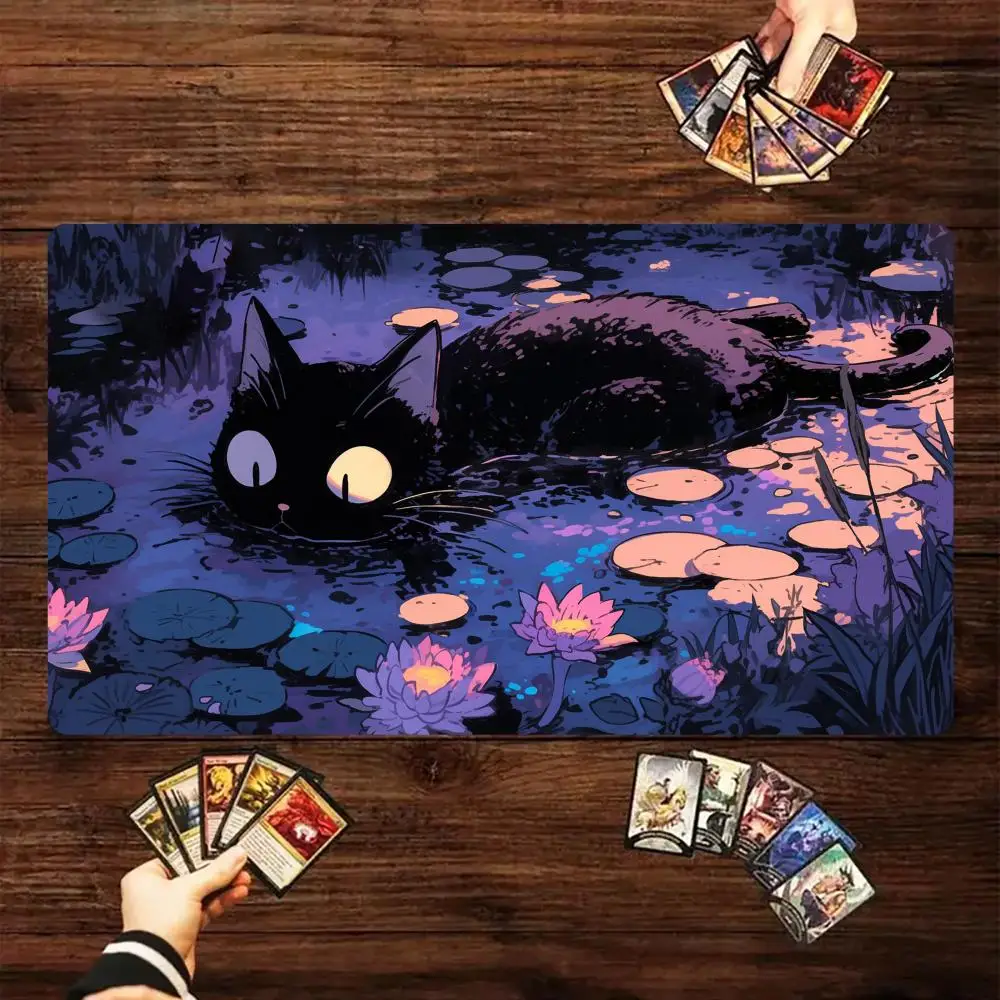 

Moonlit Lotus Pond Magic Card Battle Mat MTG Playmat Anti-slip Base 35X60CM gathering gaming mats Board Game Mat for TCG
