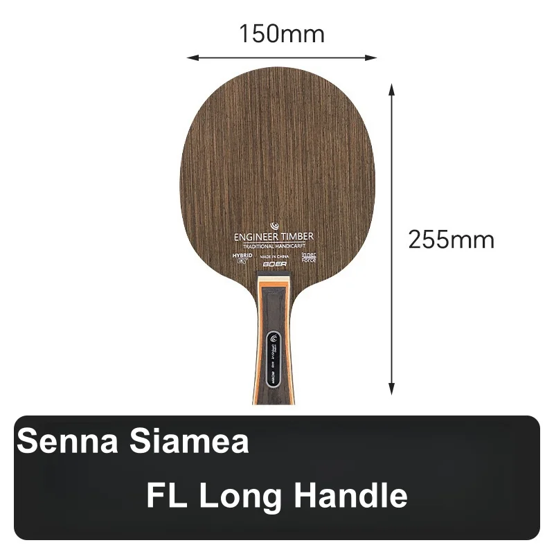 1PC Senna Siamea Table Tennis Blade Racket 5 Layers Wood Ping Pong Blade Paddle Professional Long Short Handle PingPong Racket