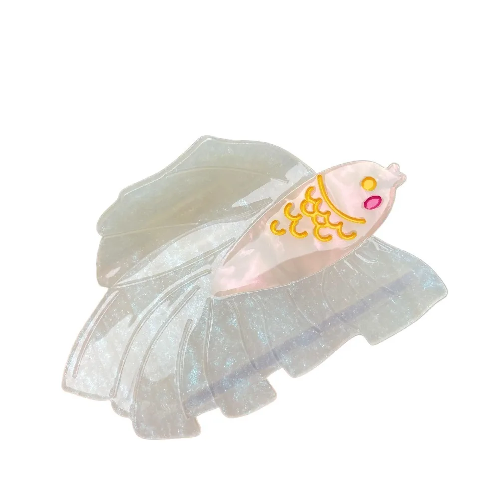 

Cute Sweet Cartoon Acetate Shark Clip Acetic Acid Hair Accessories Goldfish Grab Clip Headdress Animals Swan Hair Clip Female