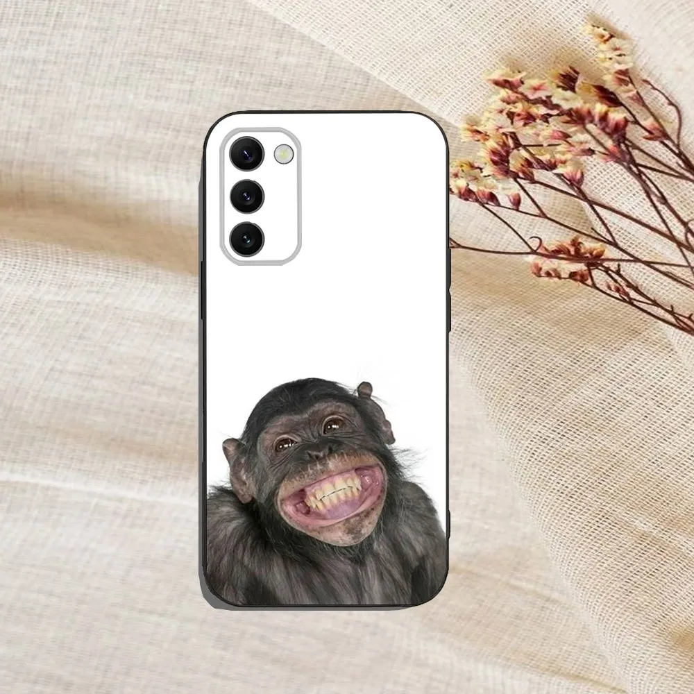 Monkey Sipping Caprisun Meme Phone Case For Samsung Galaxy A20,A21s,A22,A31,A32,A52,A53,A72,73,A80,A91Soft Black Cover