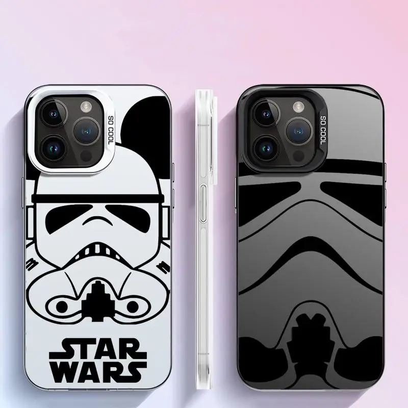 StarWars Face Phone Matte Case For Apple iPhone 15 11 13 14 Pro Max 12 Silicone 15 Plus 11Pro Shockproof Bumper Cover