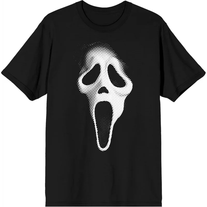 Halloween Ghostface Dithers Mask Men's Black T-Shirt